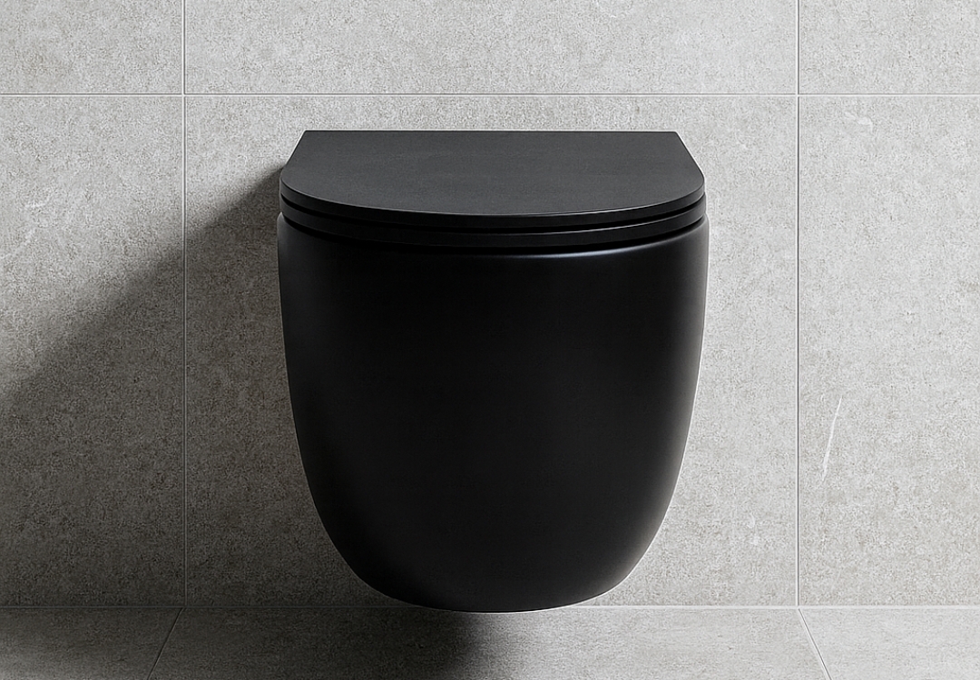 Svart toalett 