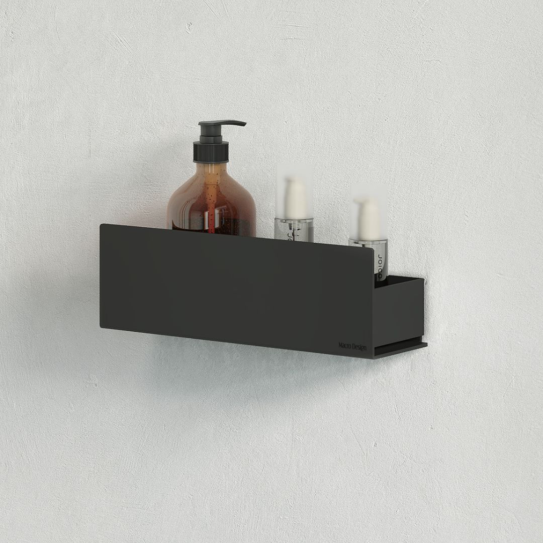 Väggduschhylla svart 