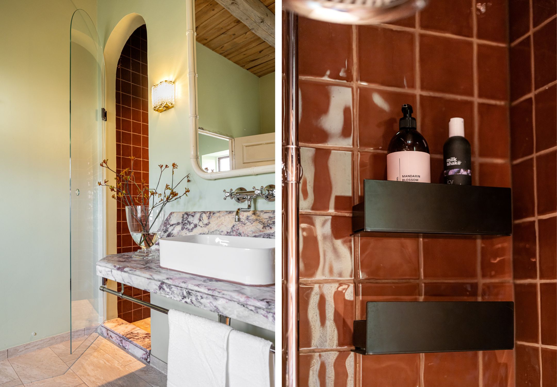 Badrum med valvdusch 