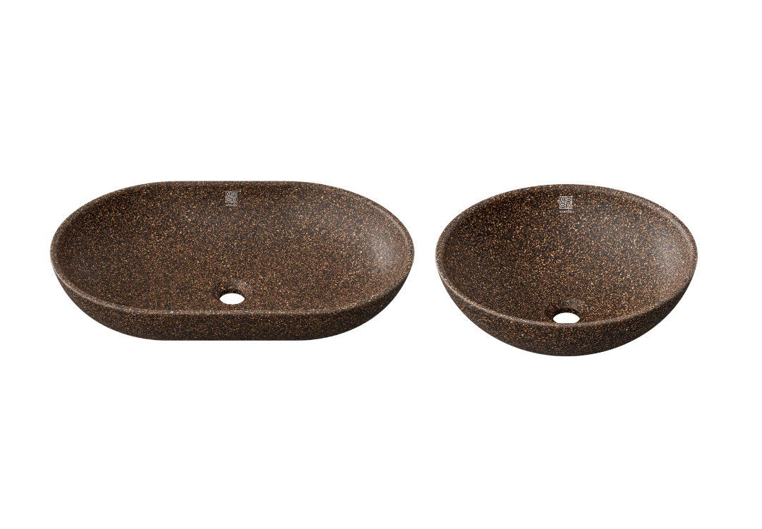 Fristående tvättställ - Woodio - Root - Brun