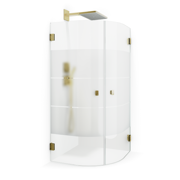 Skagenlux Rund Duschhörna 80x80 cm – Exklusiv Design i Krom, Mattsvart eller Guld