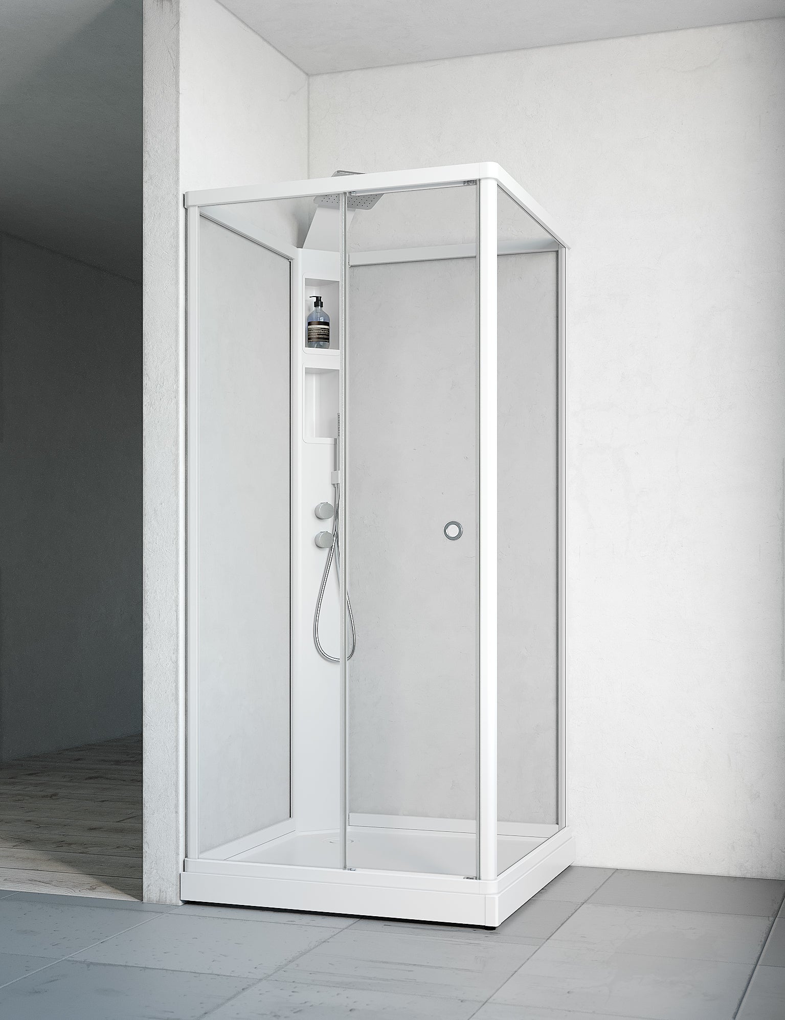 Flow Front duschkabin Infälld Blandare